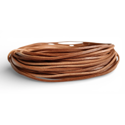 Rzemień płaski licowy naturalny 2,5x2,5mm skóra