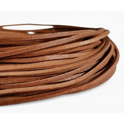 HURT Rzemień 2,5x2,5mm NATURALNY 25m płaski licowy skóra