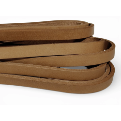 Rzemień rzemyk płaski skórzany naturalny 13x4mm NATURALNY
