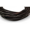 Rzemień 2,5 mm okrągły czarny vintage 1 metr