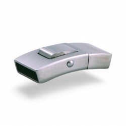 Zapięcie do rzemieni 10x3mm. Stal nierdzewna. MATOWE. IZ079