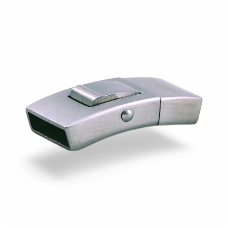 Zapięcie do rzemieni 10x3mm. Stal nierdzewna. MATOWE. IZ079