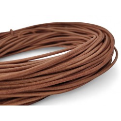 Rzemień skórzany 3mm okrągły TAN NATURALNY