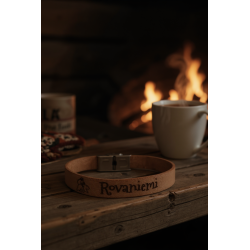 30 szt. skórzanych bransoletek z grawerem laserowym. Zapięcie w kolorze srebrnym. B01