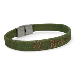 50 szt. bransoletek korkowych  z grawerem laserowym. Zapięcie w kolorze srebrnym. B07