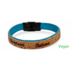 50 szt. bransoletek korkowych  z grawerem laserowym. Zapięcie w kolorze czarnym. B09